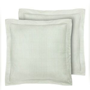 (( 2PCS )) Laura Ashley Ticking Stripe Euro Sham